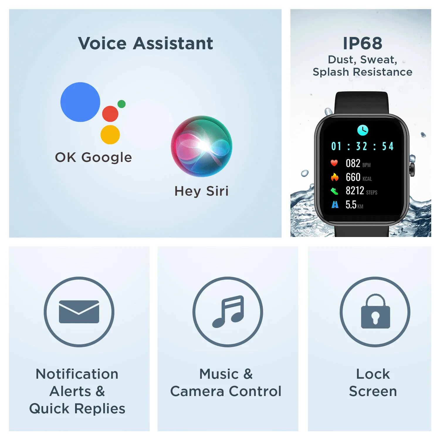 boAt Wave Arcade | 1.81" (4.59 cm) Display Bluetooth Calling Smart Watch with 100  Sports Modes, Save up to 50 contacts, IP68 Dust and Water Resistance