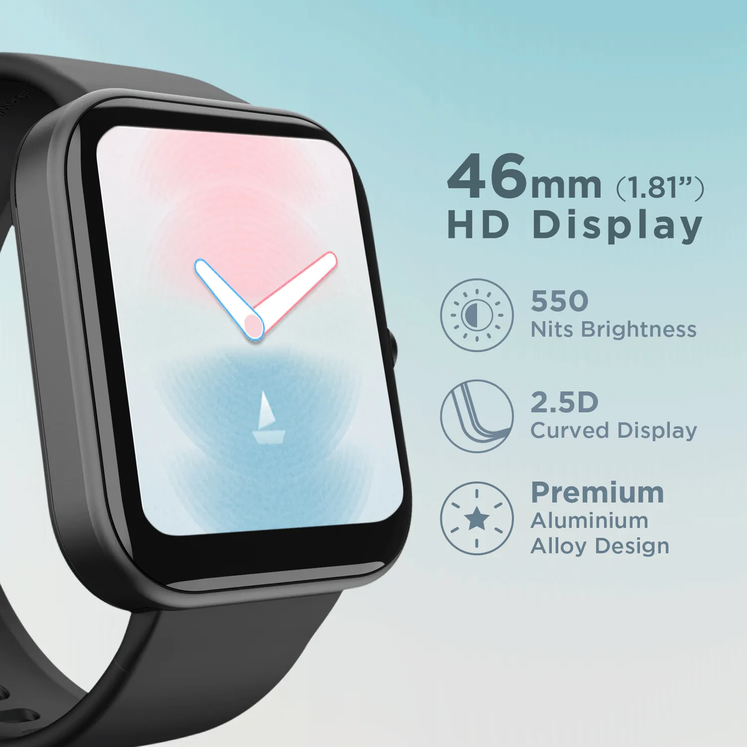 boAt Wave Arcade | 1.81" (4.59 cm) Display Bluetooth Calling Smart Watch with 100  Sports Modes, Save up to 50 contacts, IP68 Dust and Water Resistance
