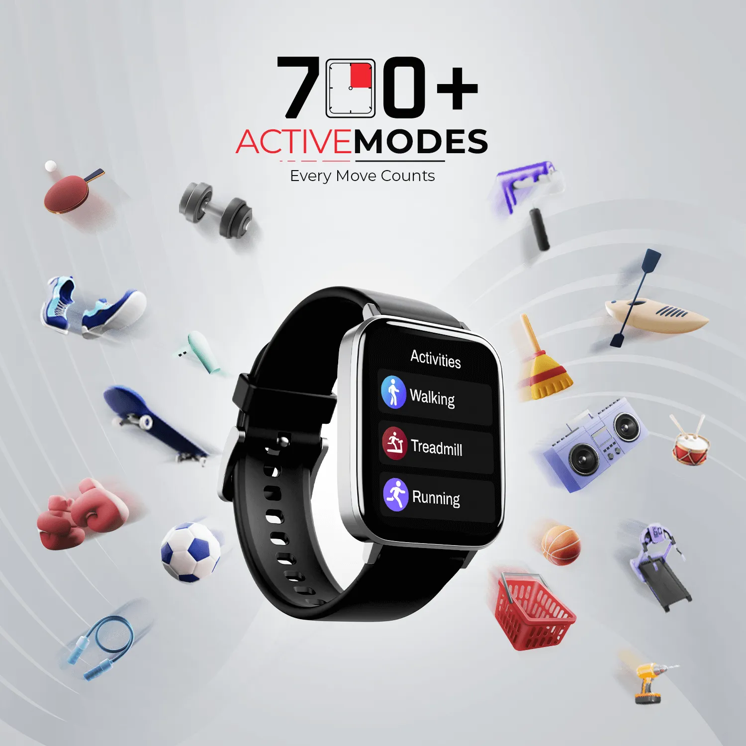 boAt Wave Elite | Perfect Fitness Tracker Smartwatch with 1.69" (4.29 cm) HD Display, 700  Active Modes