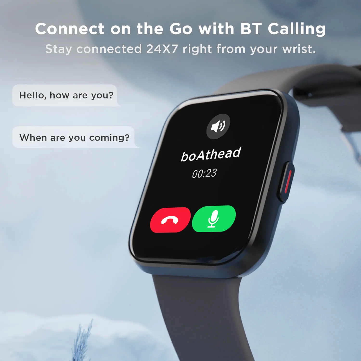 boAt Wave Fit Call | Alexa Built-in Smart Watch with 1.69" (4.29cm) HD Display, 60  Sports Modes, HR & SpO2 Monitoring