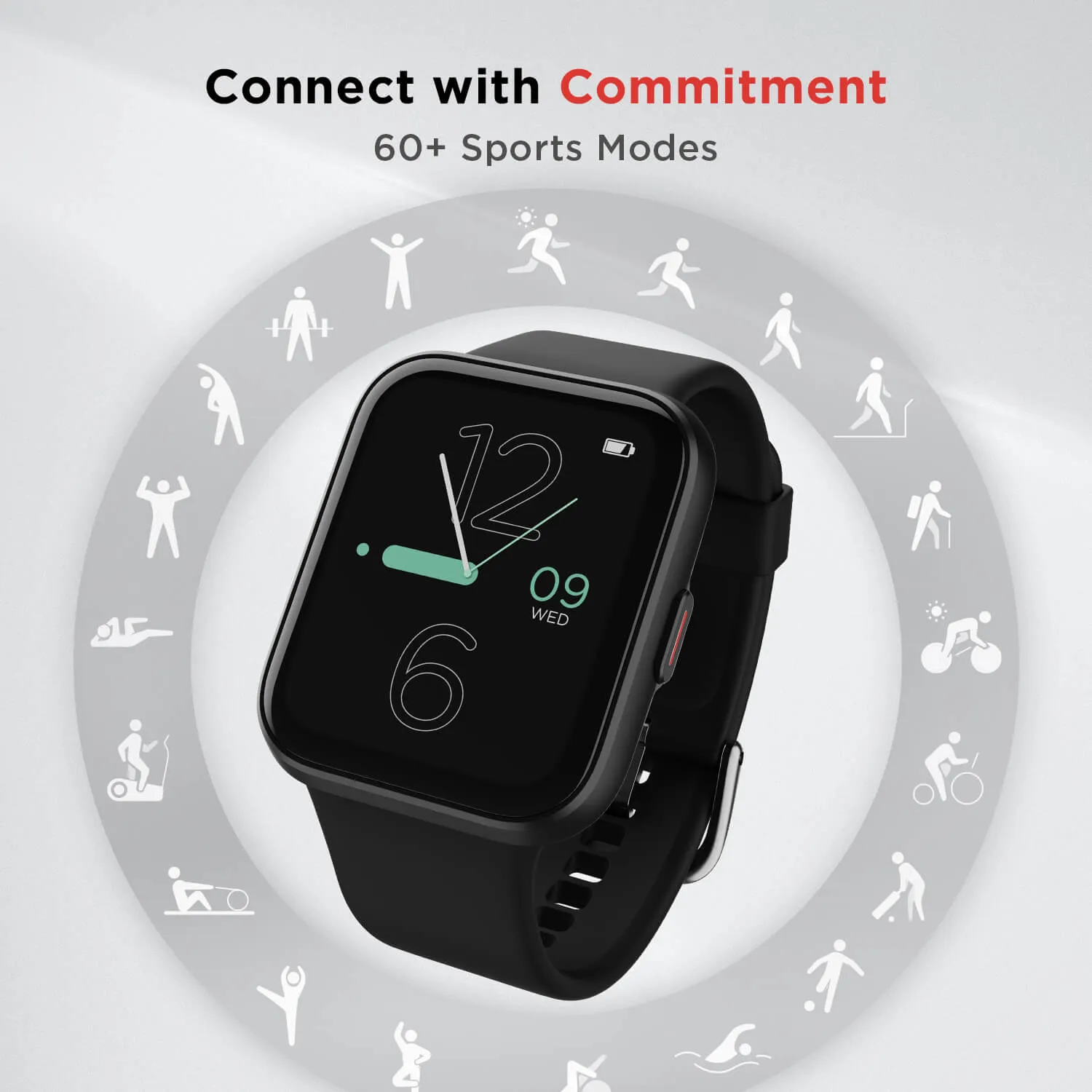 boAt Wave Fit Call | Alexa Built-in Smart Watch with 1.69" (4.29cm) HD Display, 60  Sports Modes, HR & SpO2 Monitoring
