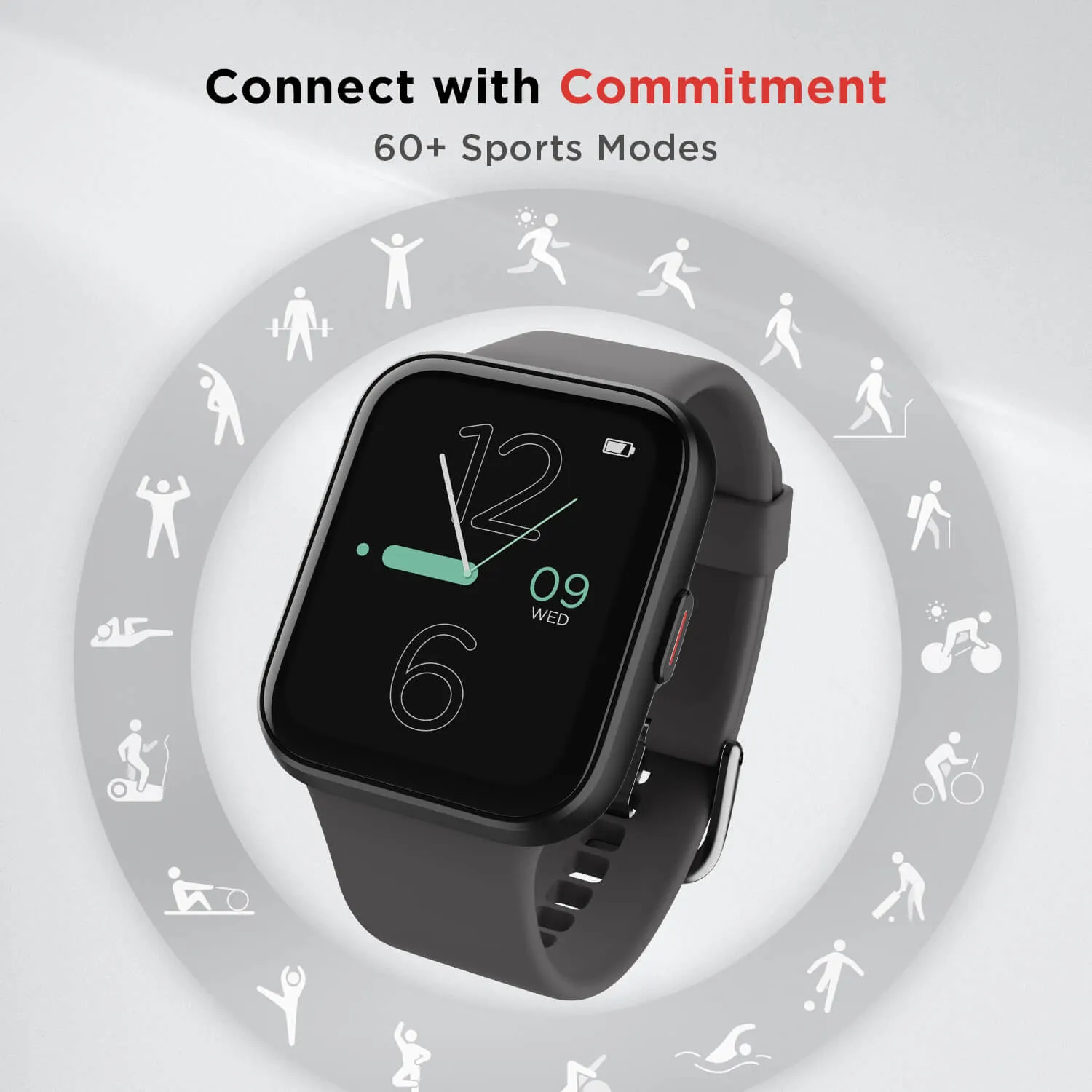 boAt Wave Fit Call | Alexa Built-in Smart Watch with 1.69" (4.29cm) HD Display, 60  Sports Modes, HR & SpO2 Monitoring