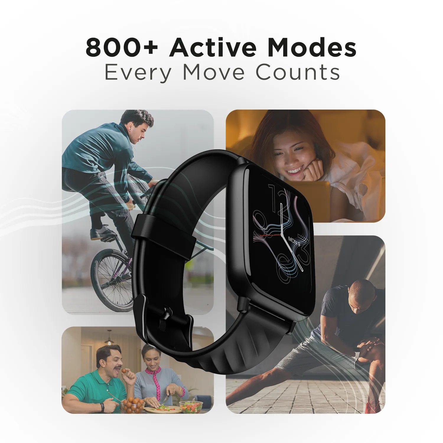 boAt Wave Prime 47 | Fitness Smartwatch with Sedentary Reminders, 550 Nits Brightness, 1.69" (4.29cm) HD display, Full Charge in 30 Mins, 100  Custom Watch Faces, Blood Oxygen Monitor