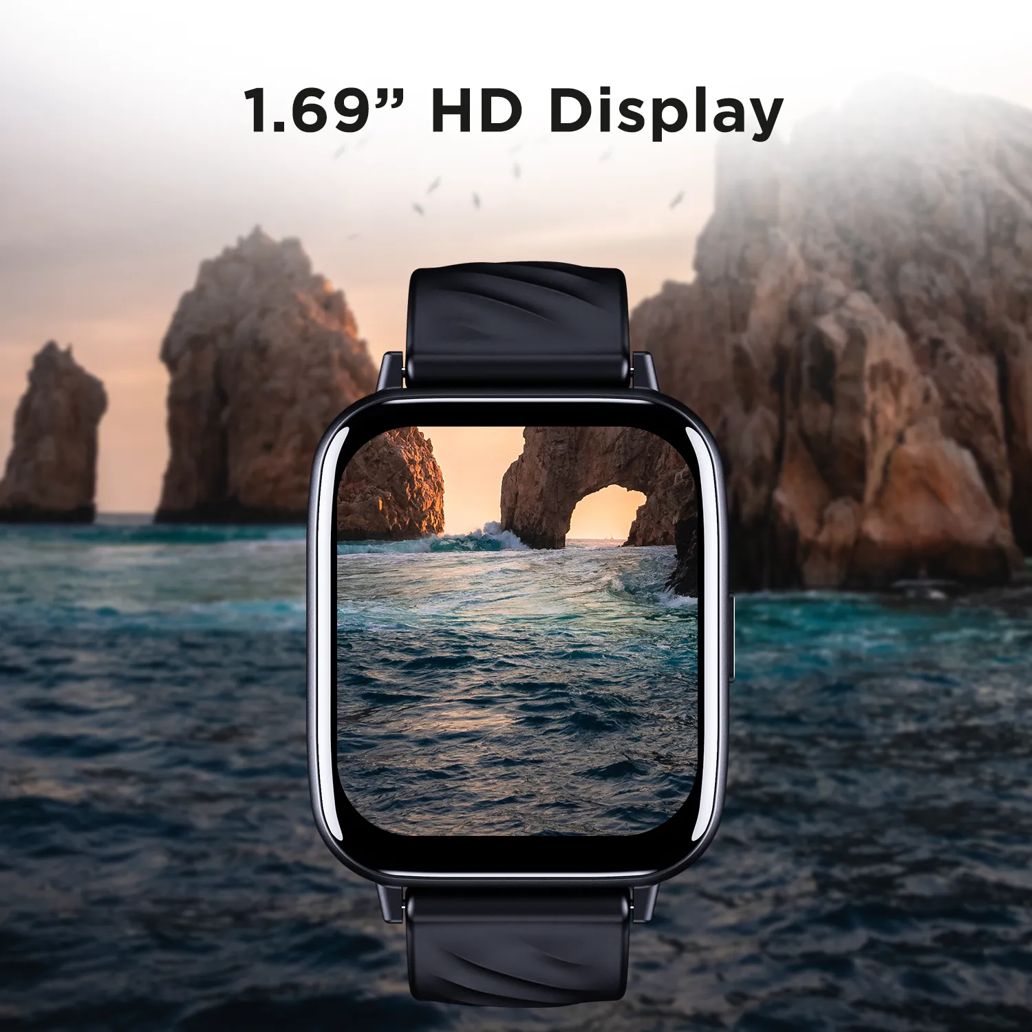 boAt Wave Prime 47 | Fitness Smartwatch with Sedentary Reminders, 550 Nits Brightness, 1.69" (4.29cm) HD display, Full Charge in 30 Mins, 100  Custom Watch Faces, Blood Oxygen Monitor