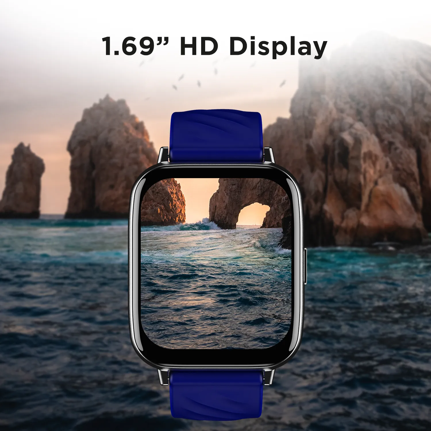 boAt Wave Prime 47 | Fitness Smartwatch with Sedentary Reminders, 550 Nits Brightness, 1.69" (4.29cm) HD display, Full Charge in 30 Mins, 100  Custom Watch Faces, Blood Oxygen Monitor