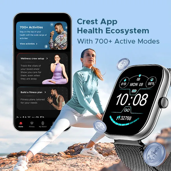 boAt Wave Sigma | Smartwatch with 2.01" (5.10cm) HD Display, BT Calling, Powered by Crest  OS, 700  Active Modes