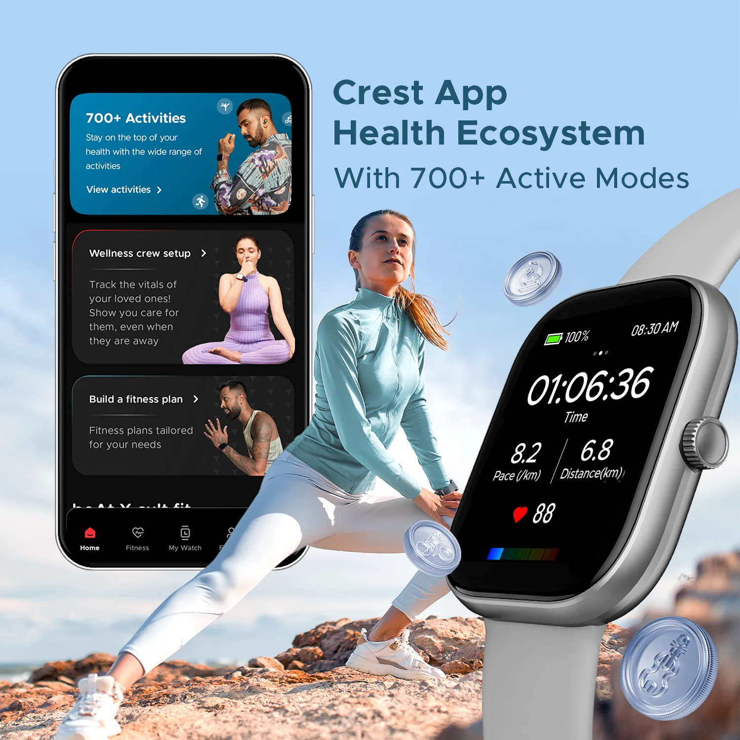 boAt Wave Sigma | Smartwatch with 2.01" (5.10cm) HD Display, BT Calling, Powered by Crest  OS, 700  Active Modes