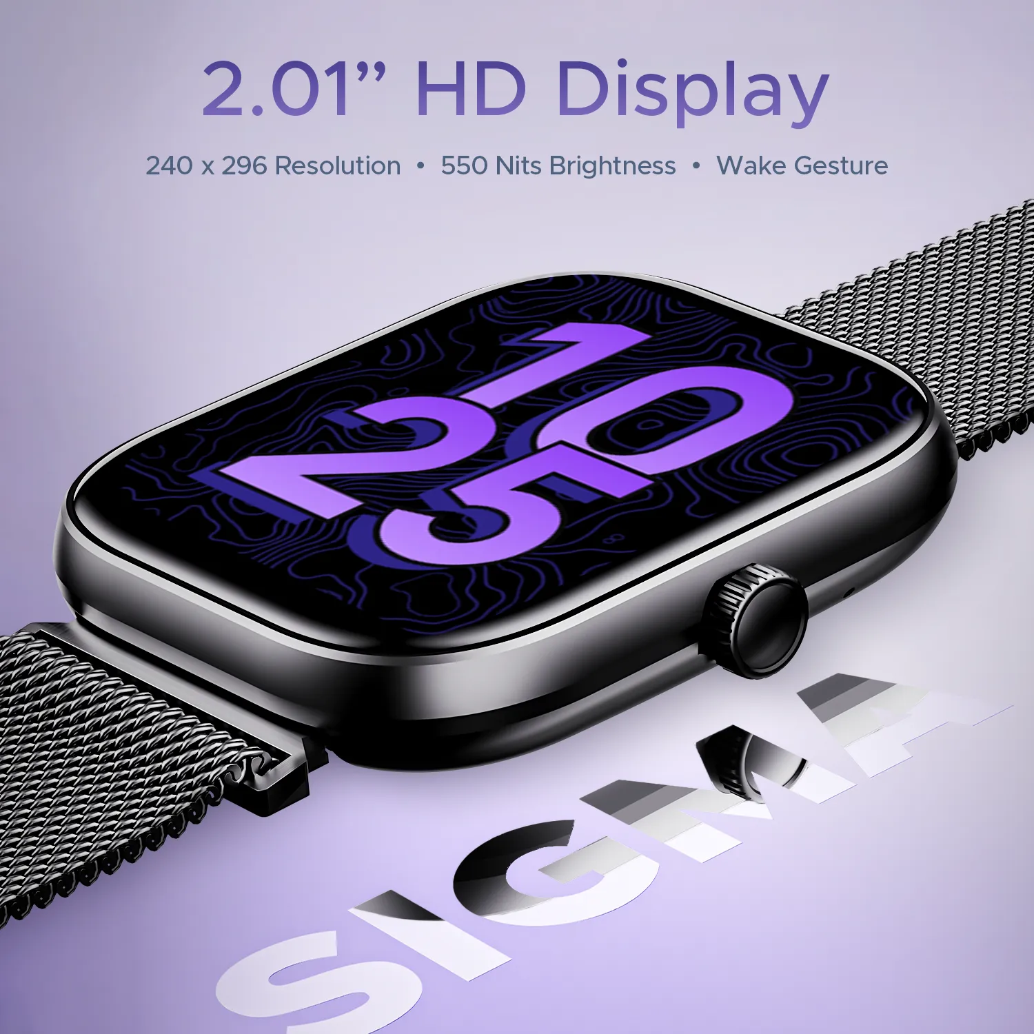 boAt Wave Sigma | Smartwatch with 2.01" (5.10cm) HD Display, BT Calling, Powered by Crest  OS, 700  Active Modes