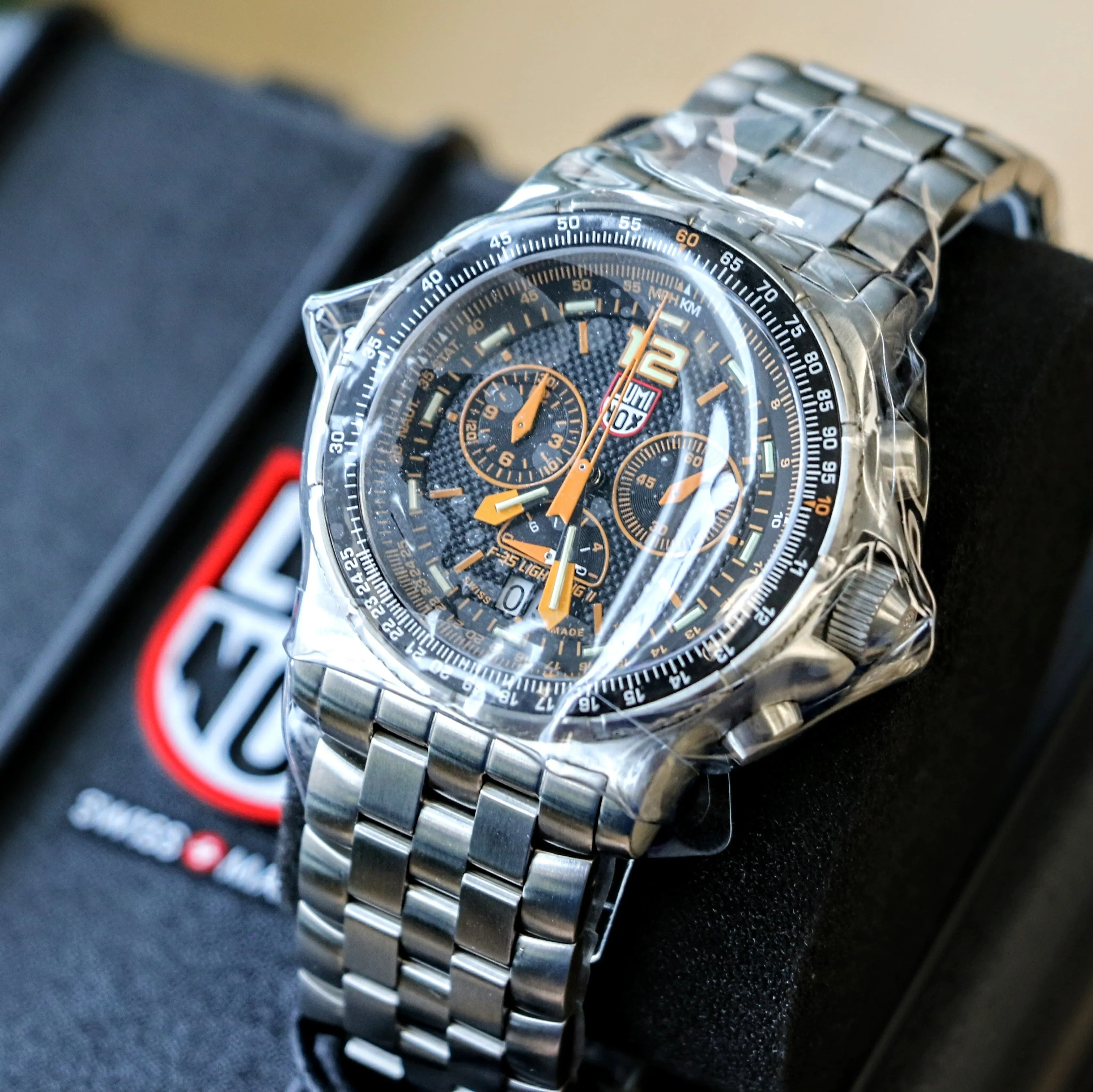 Brand-New LUMINOX F-35 Lightning II Chronograph Watch 9382 Quartz Wristwatch