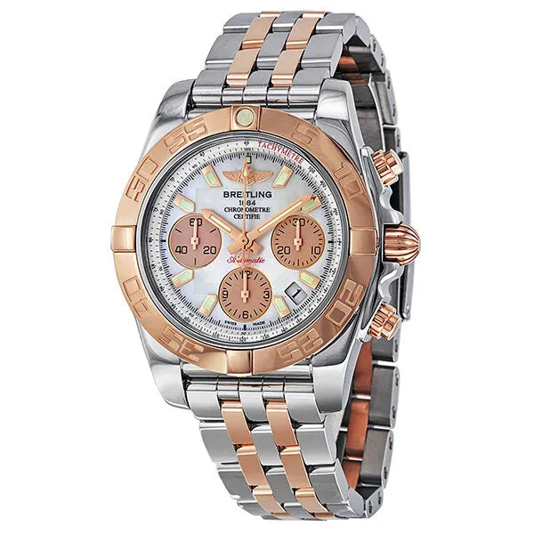 Breitling Chronomat 41 Automatic Chronograph Rose Gold and Stainless Steel Men's Watch CB014012-A722TT CB014012-A722-378C