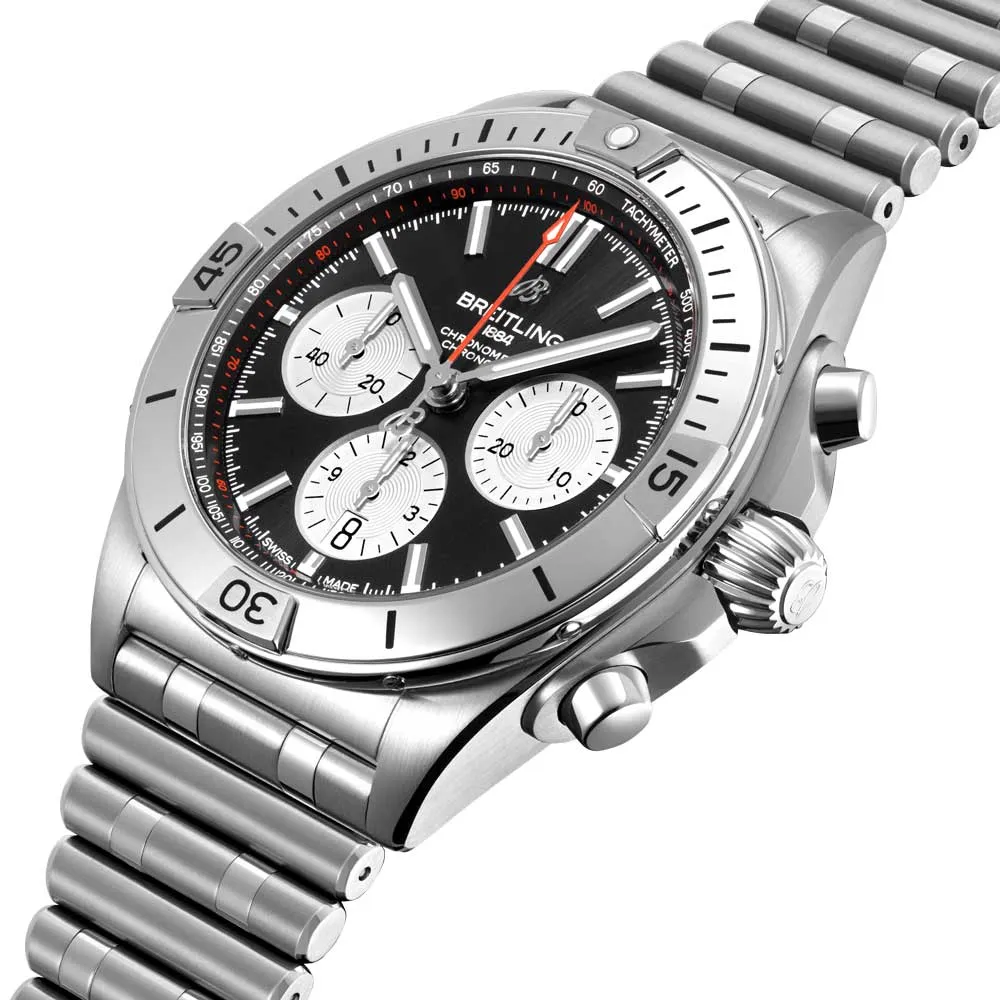 Breitling Chronomat B01 42mm Black Dial Automatic Chronograph Gents Watch AB0134101B1A1