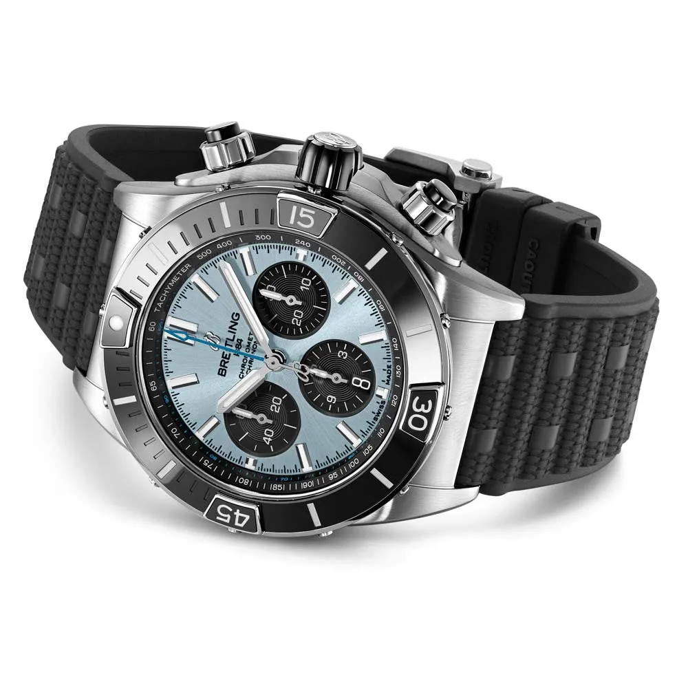 Breitling Super Chronomat B01 44mm Blue Dial Steel & Platinum Automatic Chronograph Gents Watch PB0136251C1S1