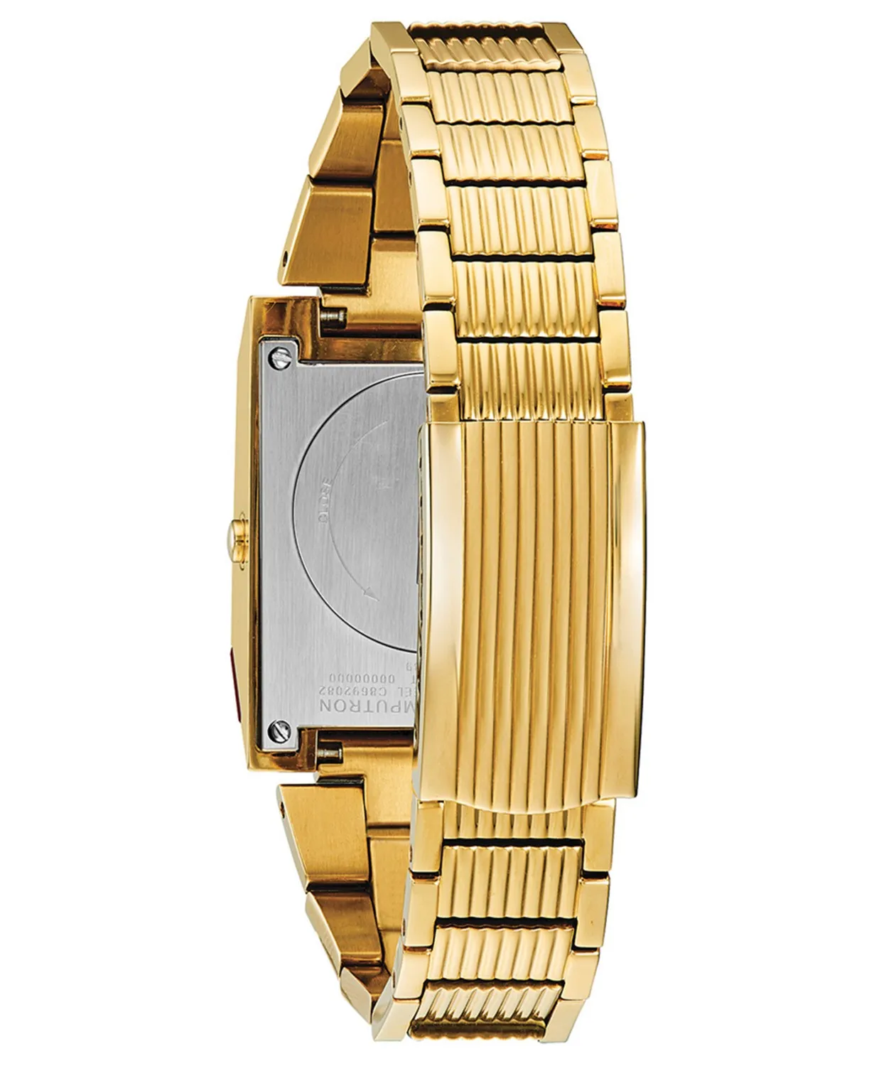 Bulova 97C1110 Digital Archive Computron Gold Stainless Steel Strap Men Watches