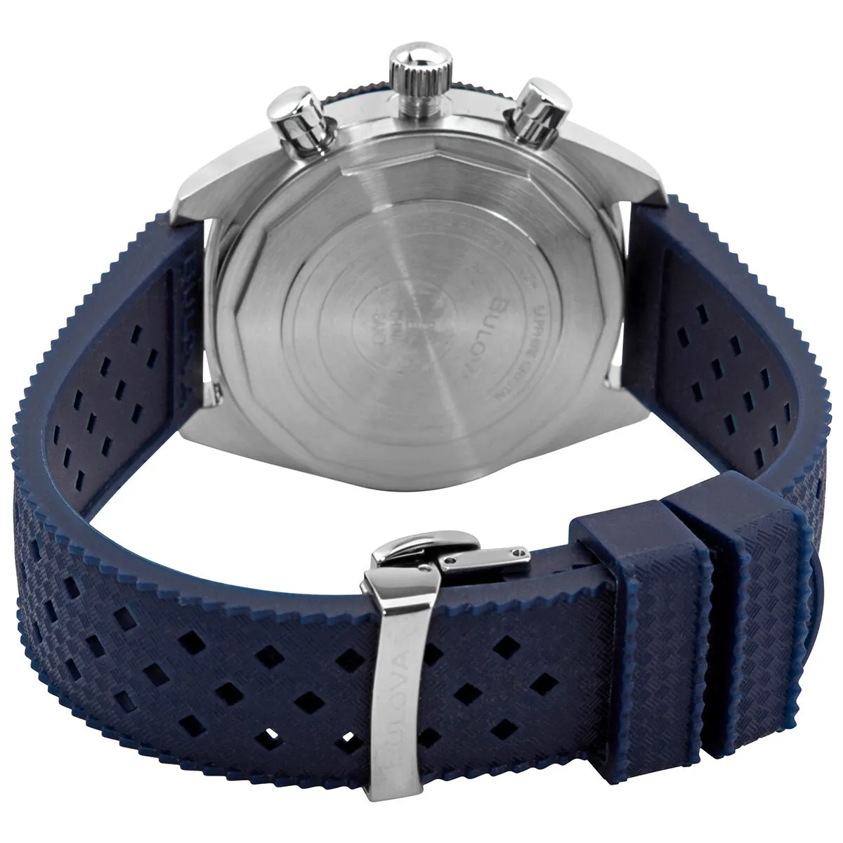 Bulova Chronograph Quartz Blue Dial Pepsi Bezel Men's Watch 98A253