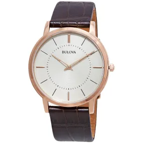 Bulova Classic Warm Grey Dial Rose Gold-tone Men's Watch 97A126