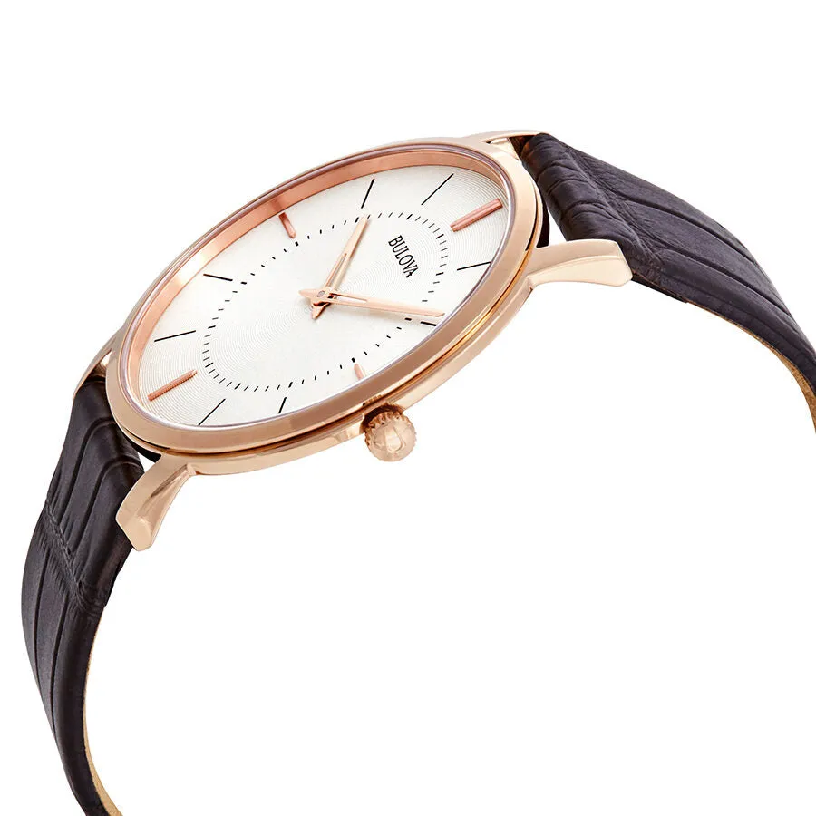 Bulova Classic Warm Grey Dial Rose Gold-tone Men's Watch 97A126