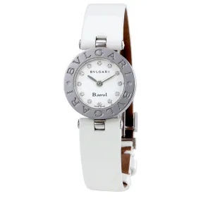 Bvlgari B. Zero1 White Dial Ladies Diamond Watch 100986