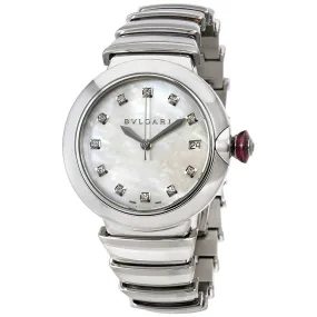Bvlgari Lvcea  Automatic Mother of Pearl Diamond Ladies Watch 102382
