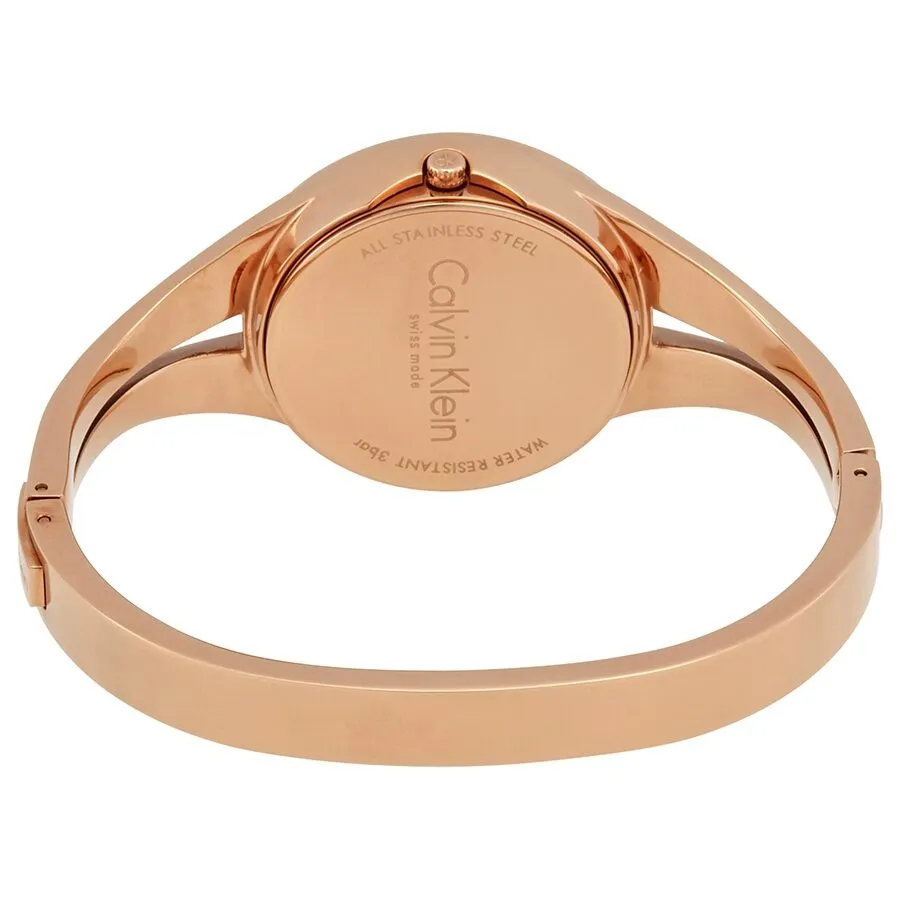 Calvin Klein Addict Silver Dial Medium Rose Gold-tone Ladies Watch K7W2M616