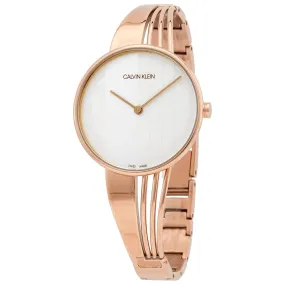 Calvin Klein Drift Quartz Silver Dial Ladies Watch K6S2N616