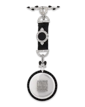 Cartier Art Deco Diamond Pendant Watch Cartier Art Deco Diamond Pendant Watch