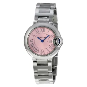 Cartier Ballon Bleu Pink Dial Stainless Steel Ladies Watch W6920038