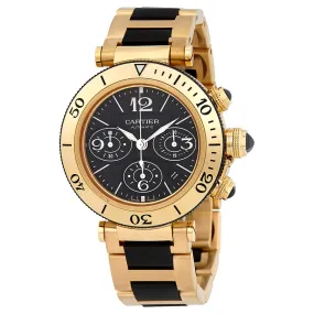 Cartier Pasha Seatimer Black Chronograph Dial Automatic Men's Watch W301970M