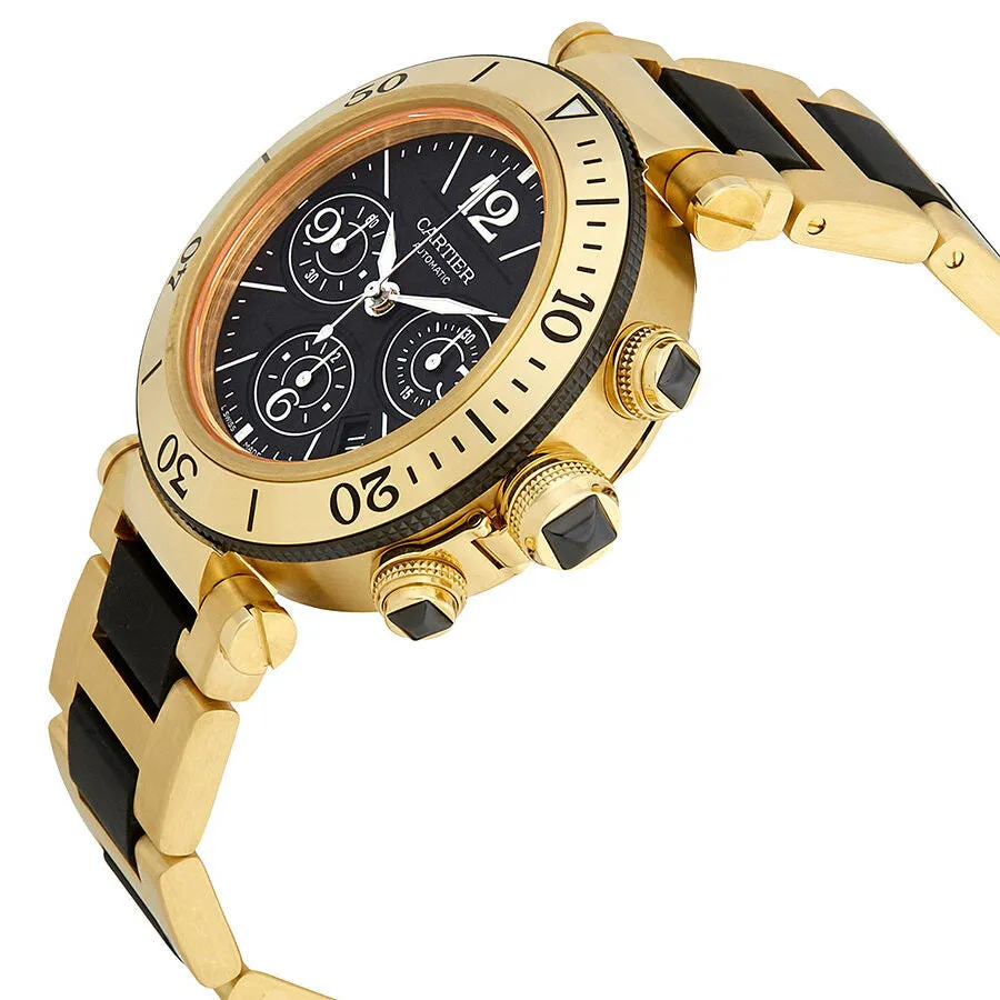 Cartier Pasha Seatimer Black Chronograph Dial Automatic Men's Watch W301970M
