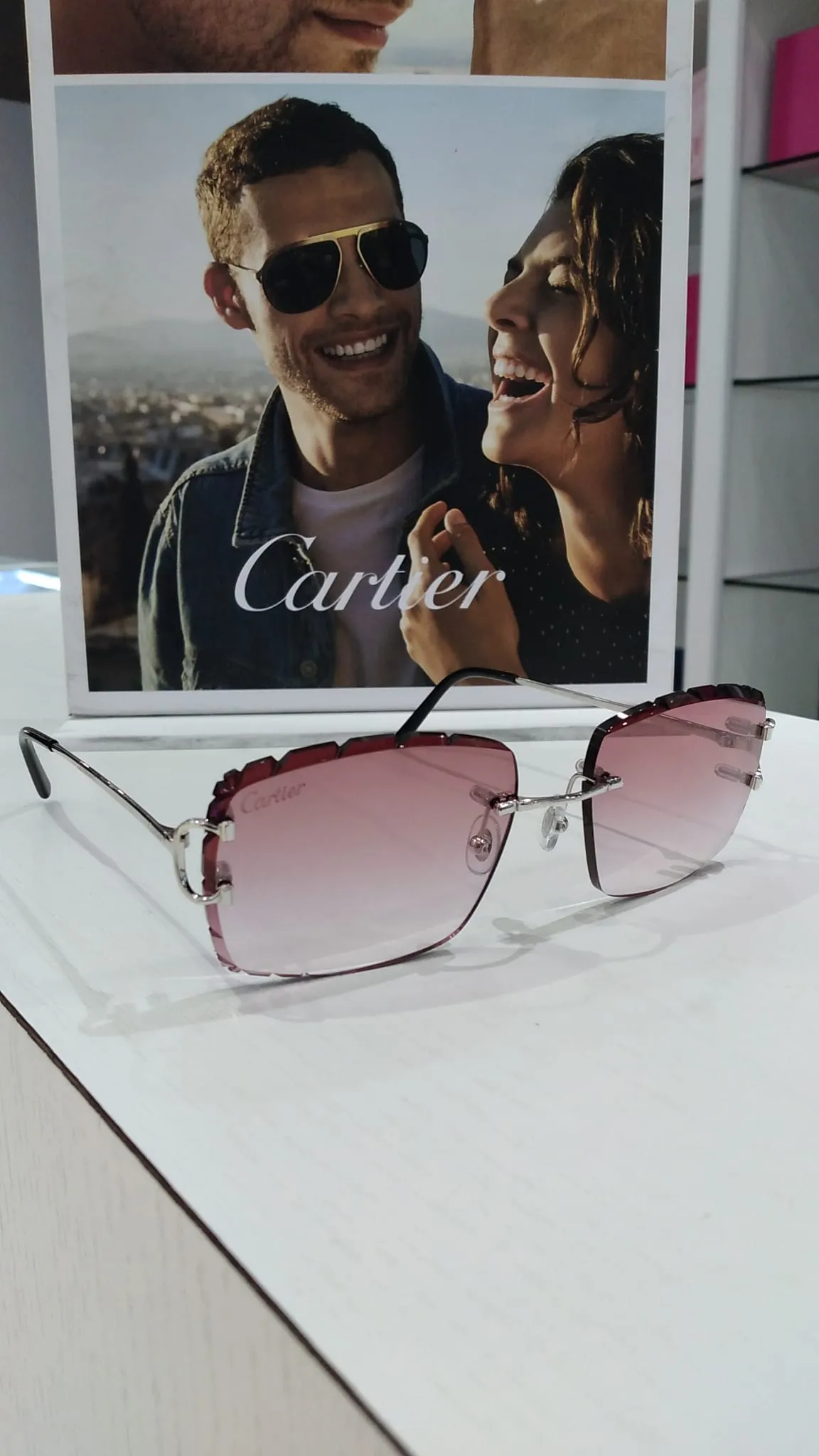 Cartier Rimless CT0092O 002 53 Sunglasses Unisex