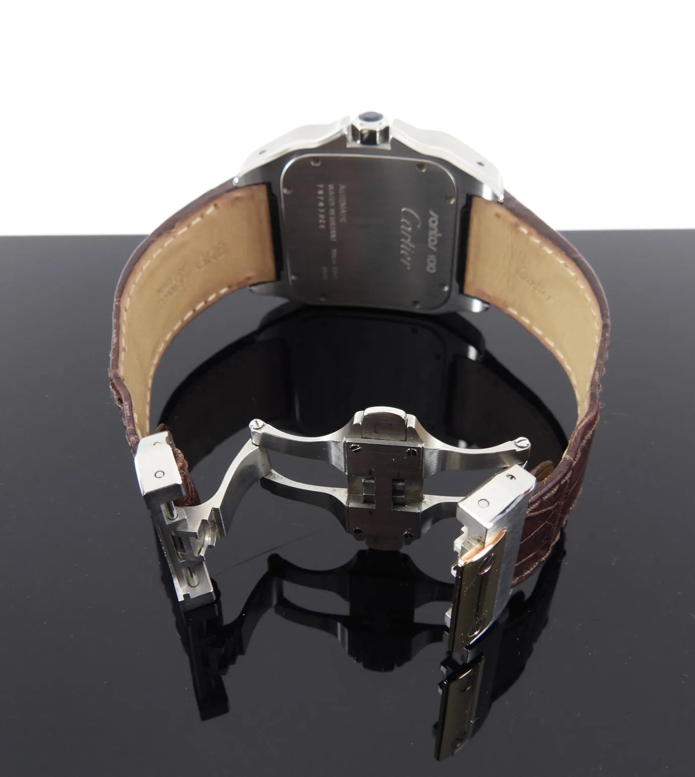 Cartier Santos 100 Automatic 38mm Exotic Band Wrist Watch