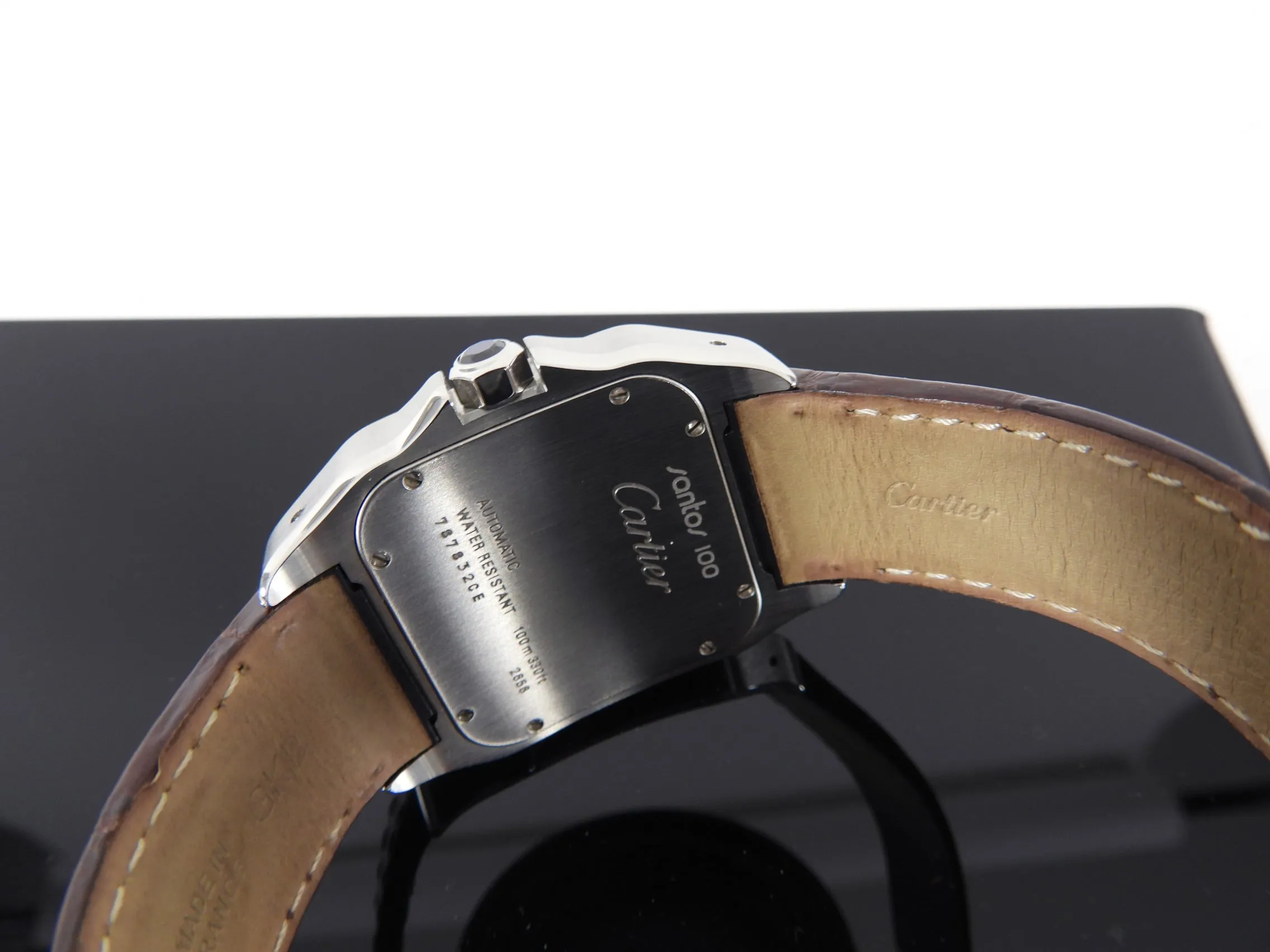 Cartier Santos 100 Automatic 38mm Exotic Band Wrist Watch