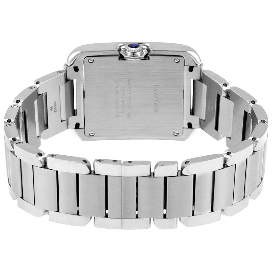 Cartier Tank Anglaise Silver Dial Diamond Ladies Watch W4TA0004