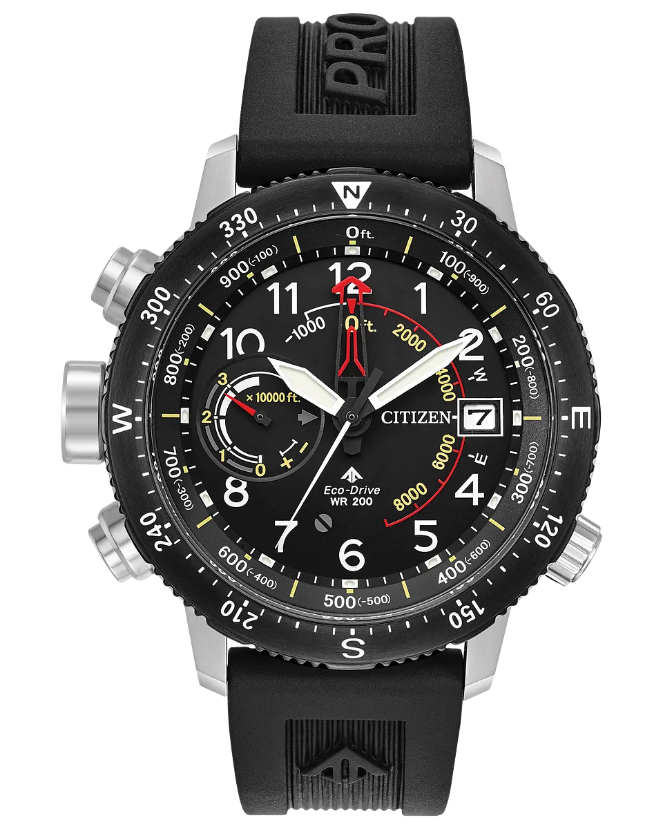 Citizen BN5058-07E ProMaster Altichron Eco-Drive Black Silicone Strap Men Watches