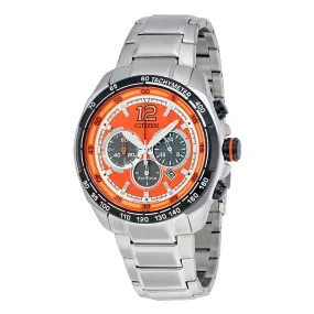 Citizen Eco-Drive Orange Dial Men's Chronograph Watch CA4234-51X
