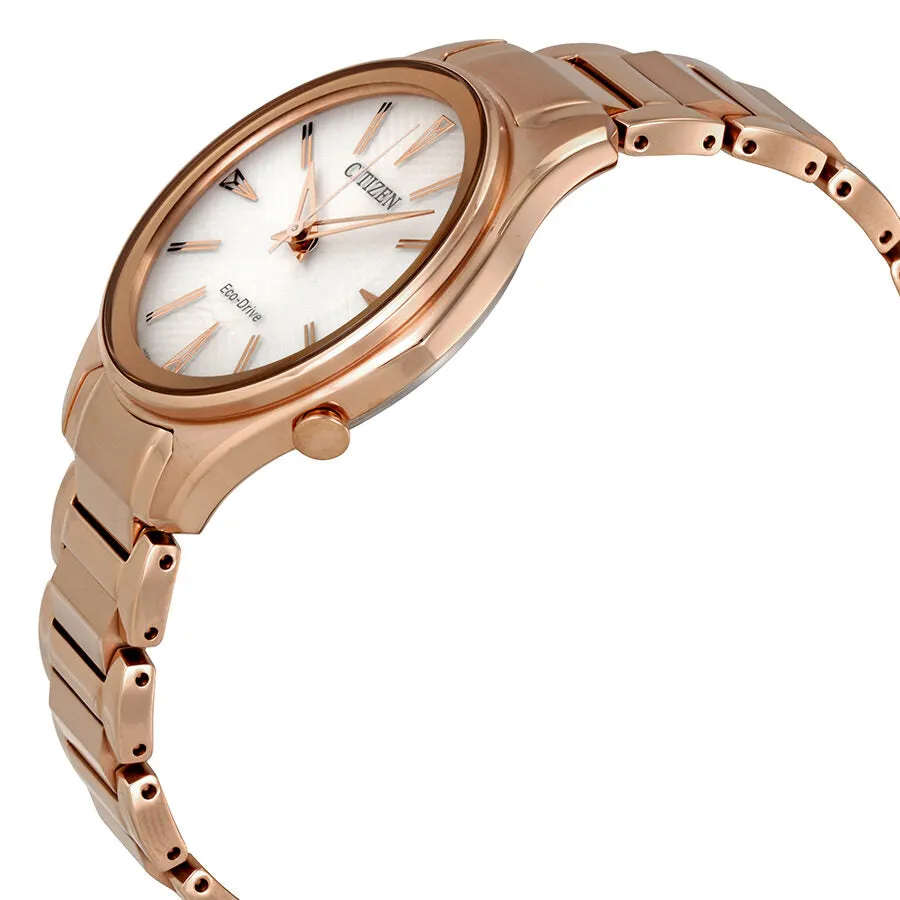 Citizen Modena White Dial Rose Gold-tone Ladies Watch EM0593-56A
