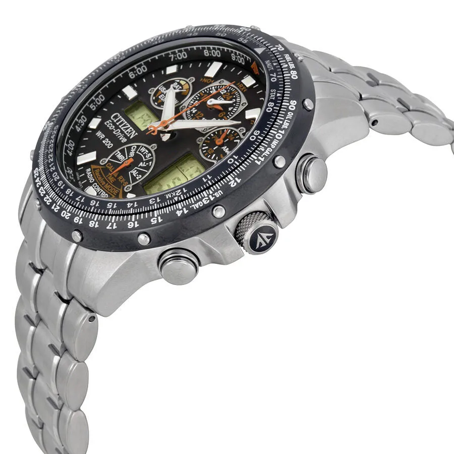 Citizen Skyhawk A-T Stainless Steel Chronograph Atomic Men's Watch JY0000-53E