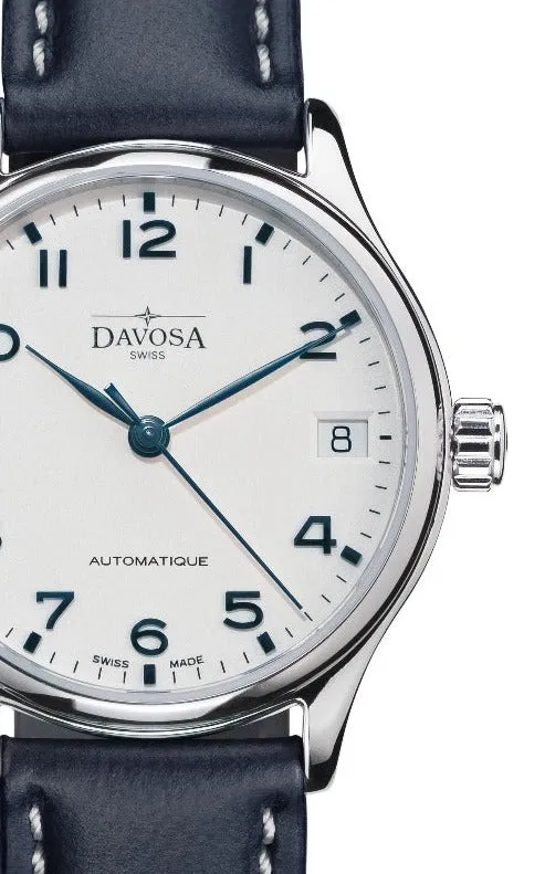 Classic Vegan Automatic Swiss-Made White Blue Executive Watch 16618816