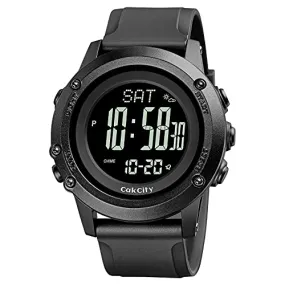 Compass Digital Sport Wrist Watches for Men with Large Dial
