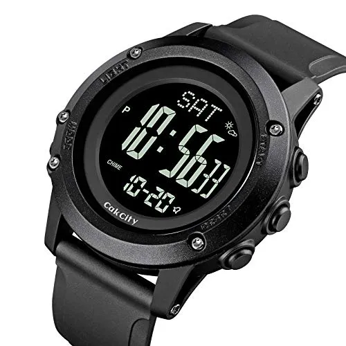Compass Digital Sport Wrist Watches for Men with Large Dial