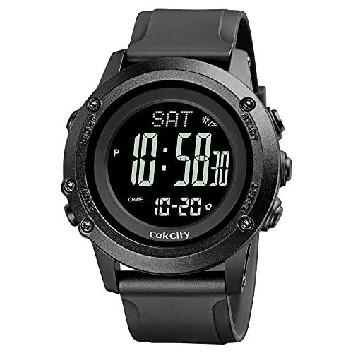 Compass Digital Sport Wrist Watches for Men with Large Dial