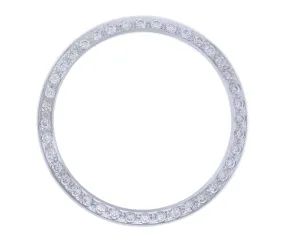 CREATED DIAMOND BEZEL FOR 34MM ROLEX TUDOR PRINCE OYSTERDATE WATCH WHITE