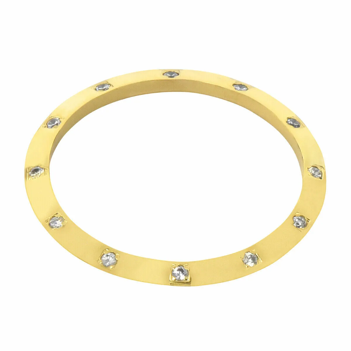 CREATED DIAMOND BEZEL FOR 36MM ROLEX DATEJUST PRESIDENT 1601 16013,16233 WHITE