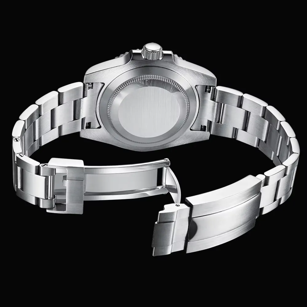 Custom Logo New Luxury NH34 Mechanical Wristwatch Stainless Steel GMT Watch Sapphire Glass Top Brand Men Watches Reloj Hombre