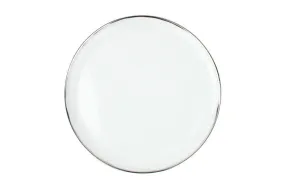 Dauville Platinum Metallic Porcelain Dinner Plate, Set of 4