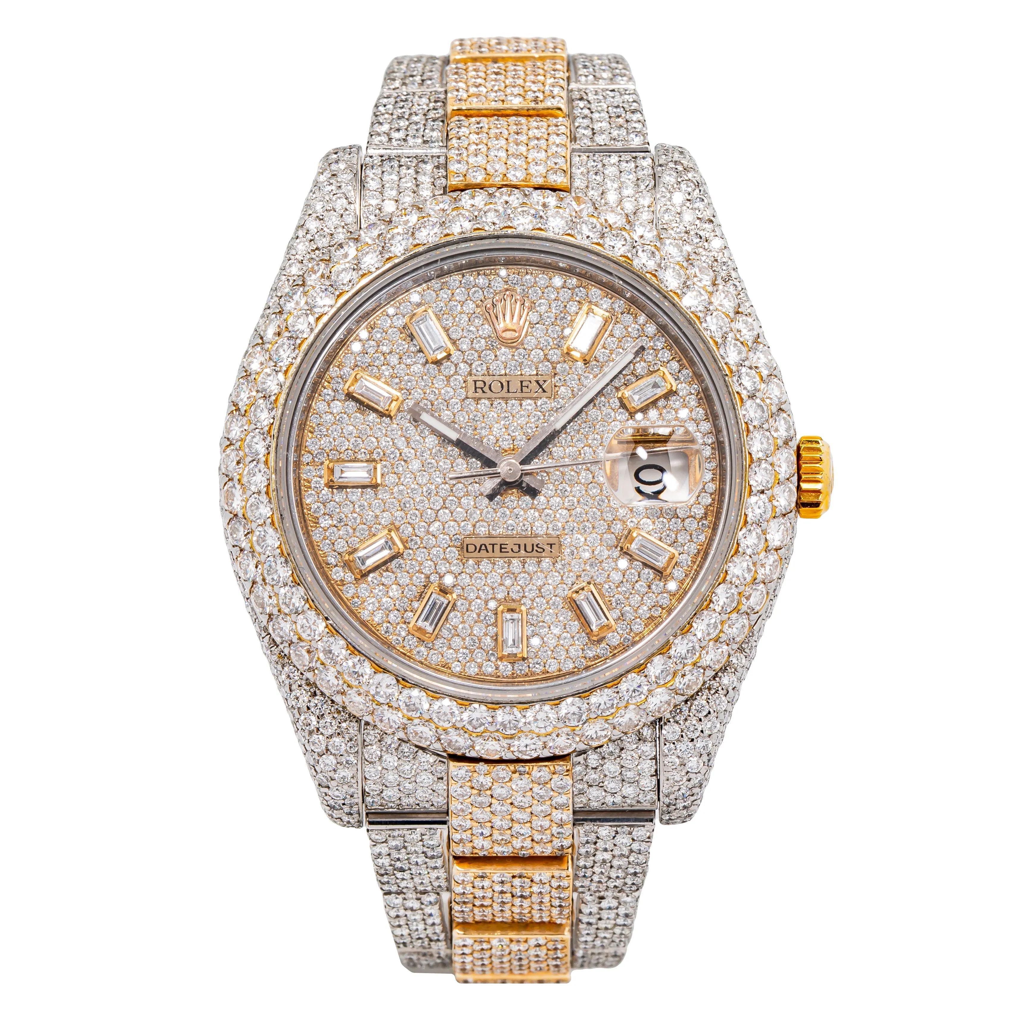 Diamond Datejust 2 Two-Tone Yellow 41mm 27ctw