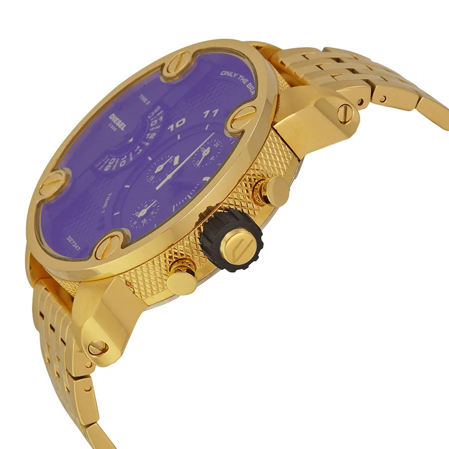 Diesel Little Daddy Chronograph Iridescent Dual Time Dial Men's Watch DZ7347