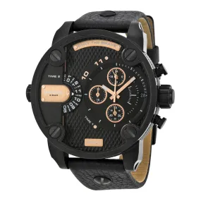 Diesel Little Daddy Dual Time Chronograph Black Dial Men's Watch DZ7291
