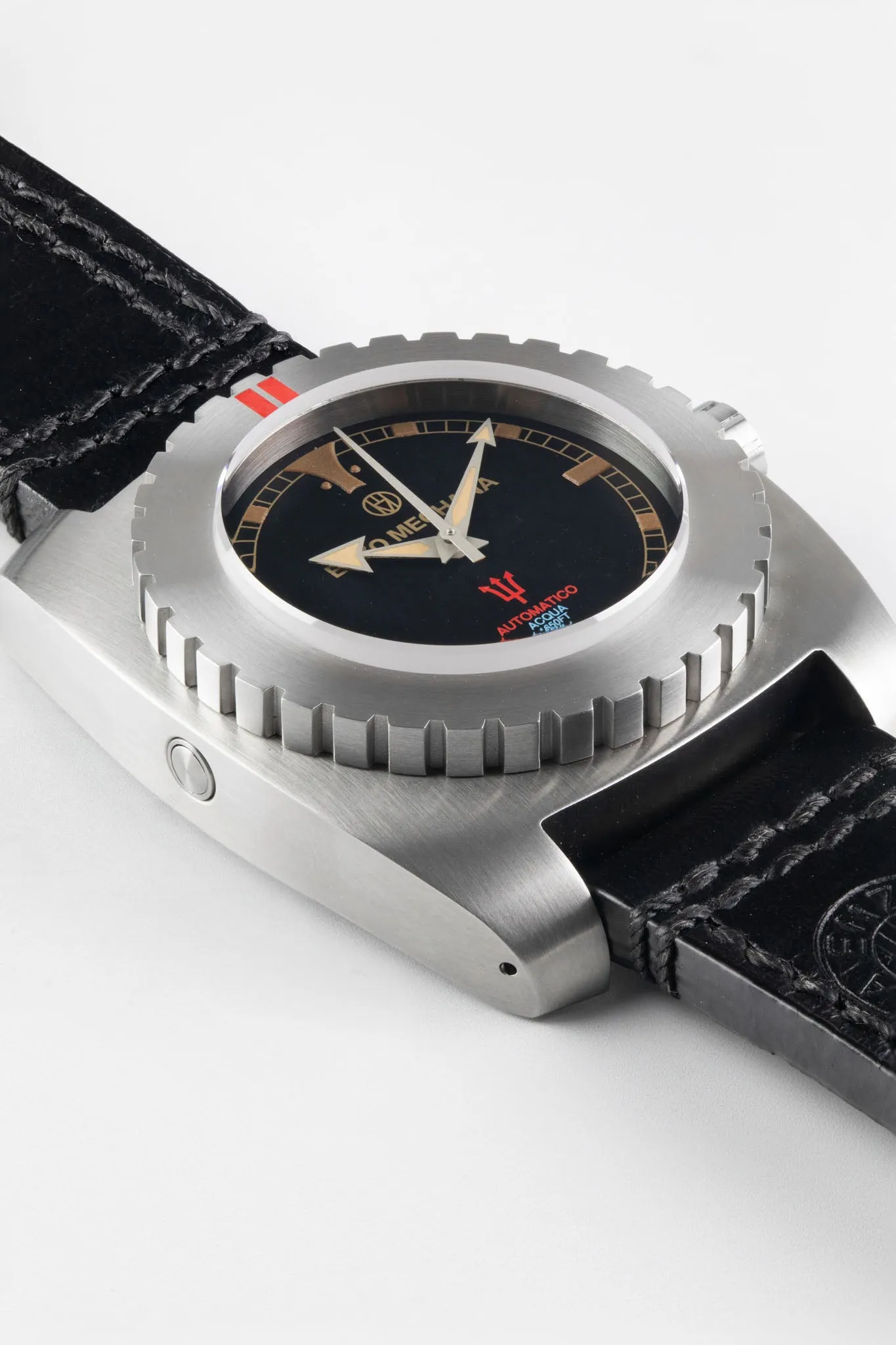 Enzo Mechana ACQUA 500m Peace Collection Automatic Watch - Matt BLACK Dial (Non-Lumed)