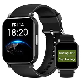 EURANS Smart Watch 41mm, Full Touchscreen Smartwatch, Fitness Tracker with Heart Rate Monitor & SpO2, IP68 Waterproof Pedometer Watch for Women Men Compatible with iOS & Android Phones