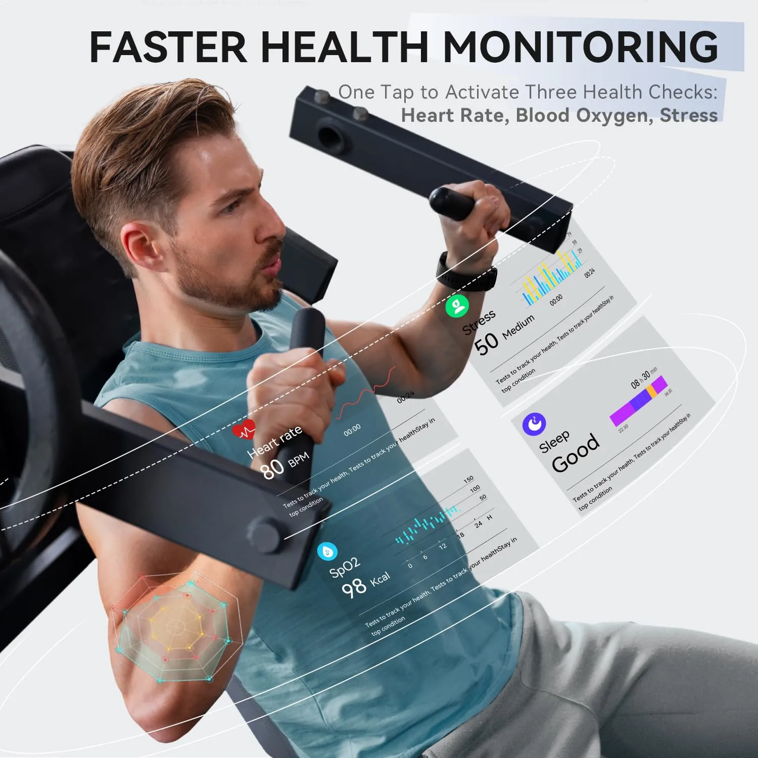 Fitness Tracker Smart Watch with Bluetooth Calls